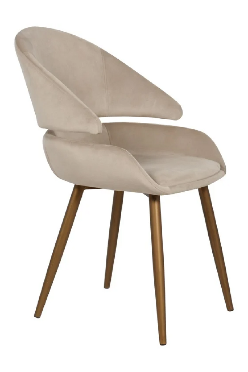 Khaki Velvet Accent Chair Set (2) | OROA Denny | Oroatrade.com