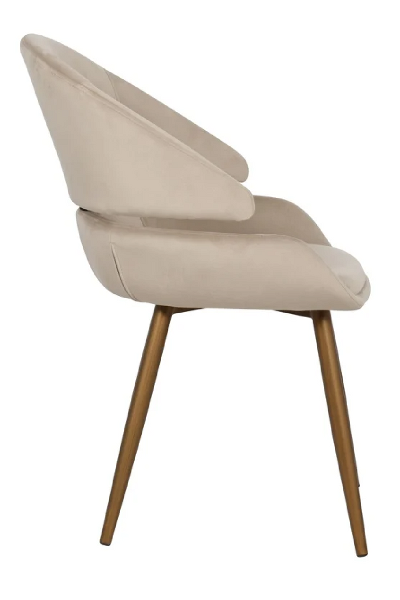 Khaki Velvet Accent Chair Set (2) | OROA Denny | Oroatrade.com