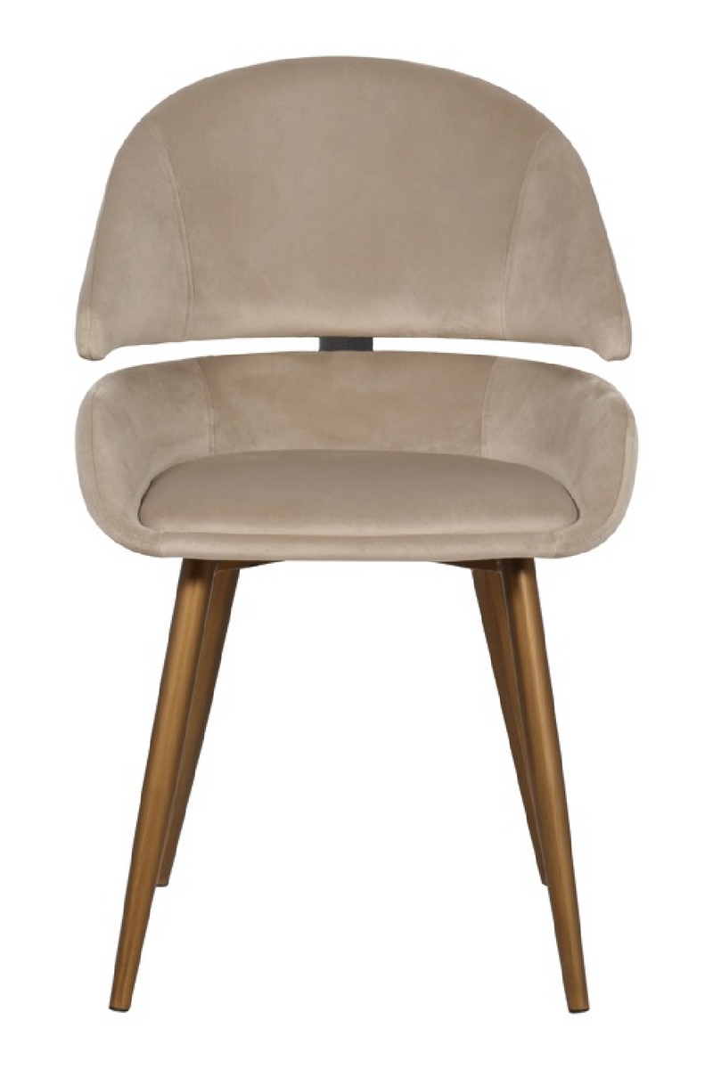 Khaki Velvet Accent Chair Set (2) | OROA Denny | Oroatrade.com