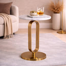 Modern Marble End Table | Richmond Interiors Celine