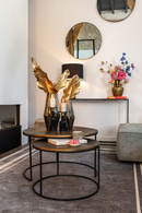 Round Gold Nested Coffee Tables (2) | Richmond Interiors Tulum | Oroatrade.com