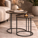 Round Gold Nested End Tables (2) | Richmond Interiors Tulum