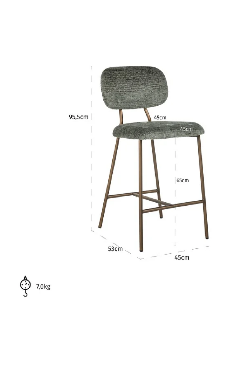 Brushed Metal Counter Stool | OROA Xenia | Oroatrade.com