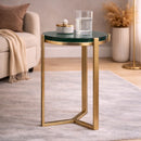 Glass Round End Table | Richmond Interiors Aubrey