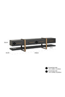 Black Oak 3-Drawer TV Unit | Richmond Interiors Cambon | Oroatrade.com