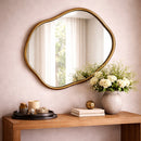 Organic-Shaped Gold Mirror | Richmond Interiors Allyson