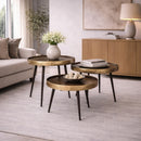 Rustic Gold Coffee Table Set (3) | Richmond Interiors Luton