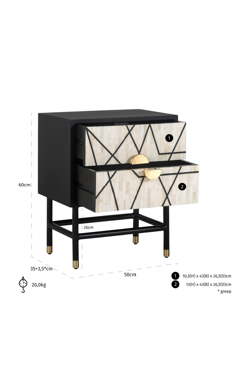 Wooden Contemporary Nightstand | OROA Novas | Oroatrade.com