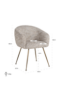 Beige Curved Dining Chair | Richmond Interiors Amalfi | Oroatrade.com