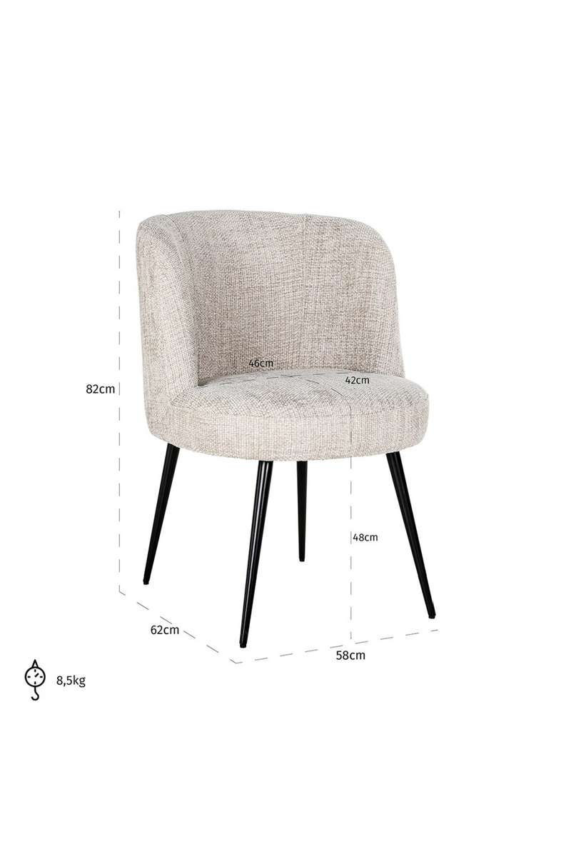 Curved Back Dining Chair | OROA Morton | Oroatrade.com