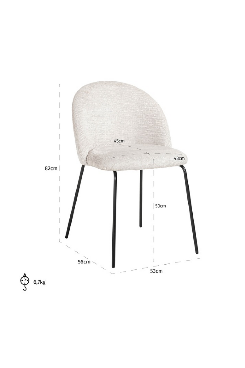 White Dining Chair | OROA Alyssa | Oroatrade.com