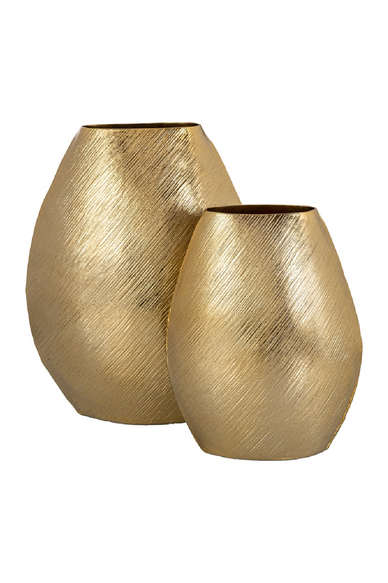 Gold Aluminium Vase L | OROA Evey | Oroatrade.com