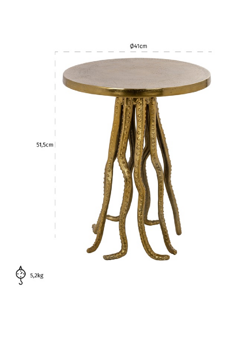 Gold Tentacles Side Table | OROA Macey | Oroatrade.com