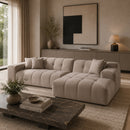 Khaki Velvet Channeled Sofa | Richmond Interiors Cube