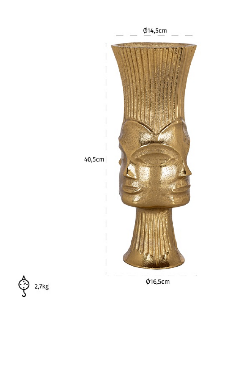 Gold Face Vase | OROA Elyse | Oroatrade.com