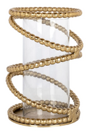 Gold-Chained Glass Hurricane | Richmond Interiors Jaden | Oroatrade.com