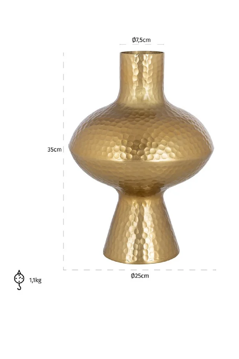 Gold Organic-Shaped Vase | OROA Caitlyn | Oroatrade.com