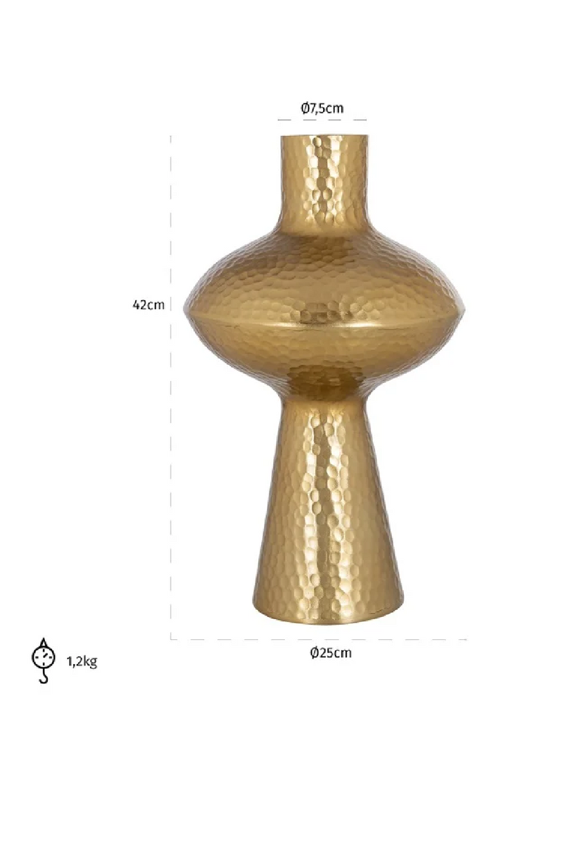 Gold Organic-Shaped Vase | OROA Caitlyn | Oroatrade.com