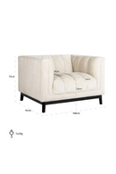 White Chenille Easy Chair | Richmond Interiors Beaudy | Oroatrade.com