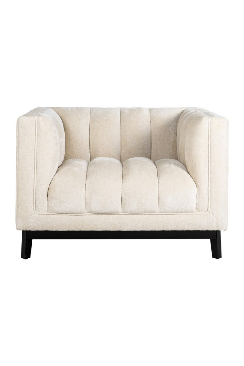 White Chenille Easy Chair | OROA Beaudy | Oroatrade.com