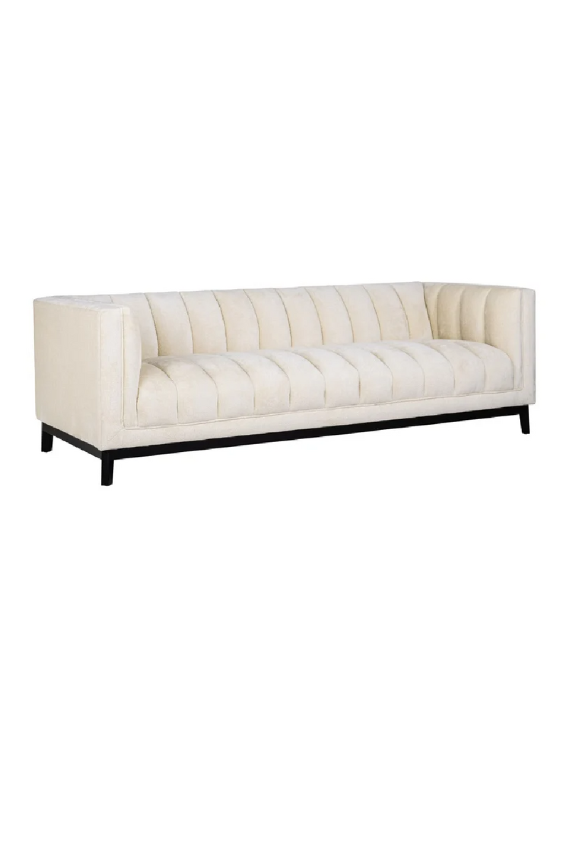 White Chenille Tufted Sofa | OROA Beaudy | Oroatrade.com
