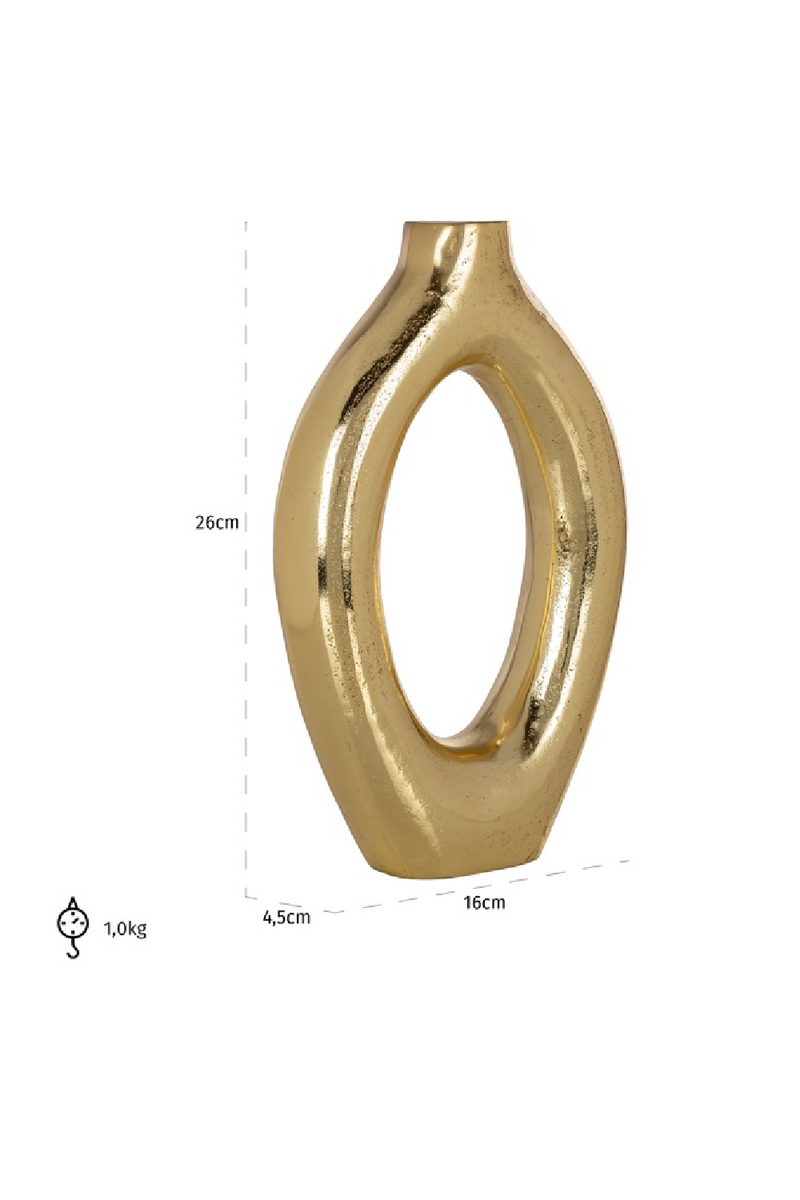Gold Holed Modern Vase | OROA Caylie | Oroatrade.com