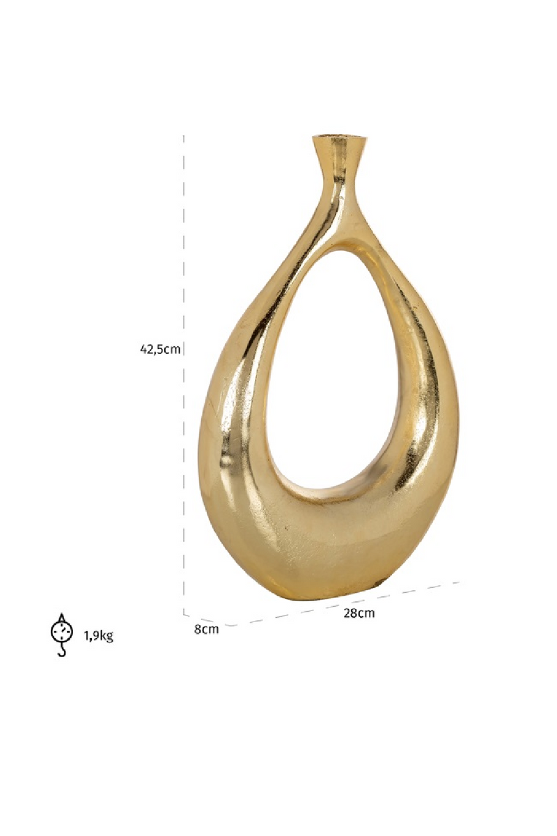 Gold Holed Vase | OROA Cecile | Oroatrade.com