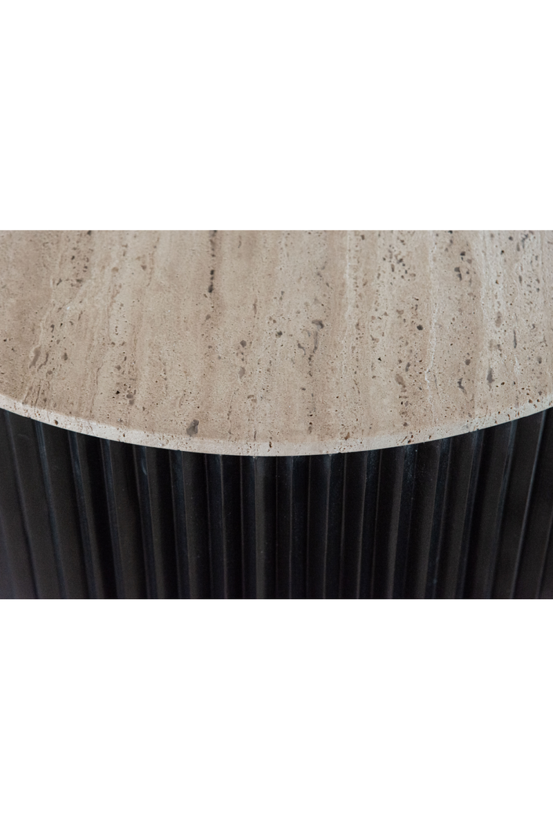 Round Travertine Coffee Table | OROA Hampton | Oroatrade.com