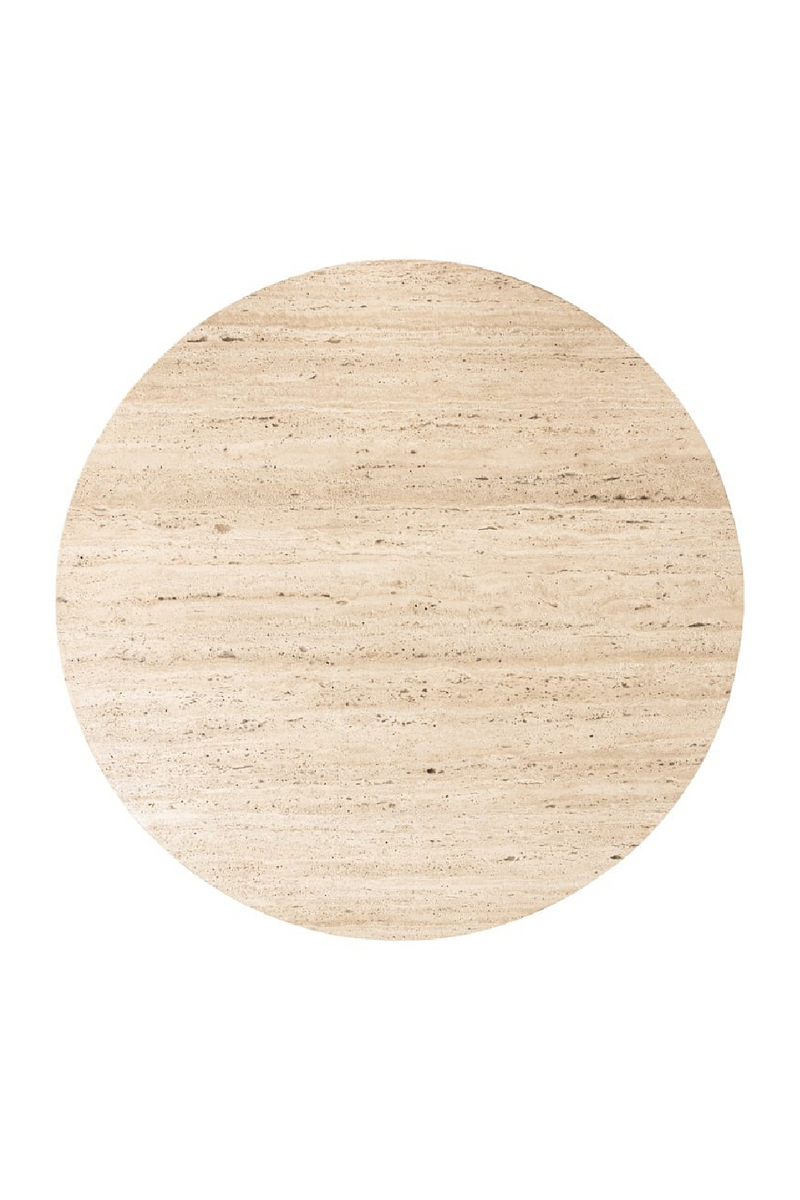 Round Travertine Coffee Table | OROA Hampton | Oroatrade.com