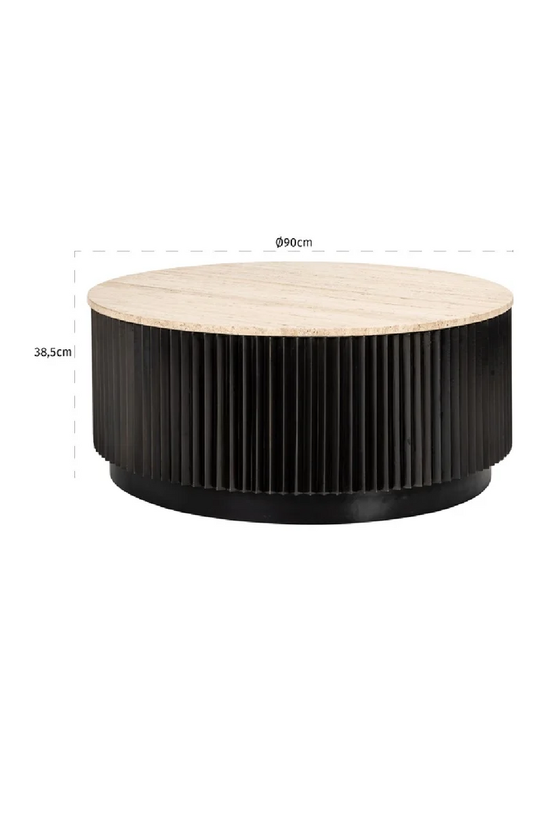 Round Travertine Coffee Table | OROA Hampton | Oroatrade.com