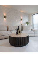 Round Travertine Coffee Table | Richmond Interiors Hampton | Oroatrade.com