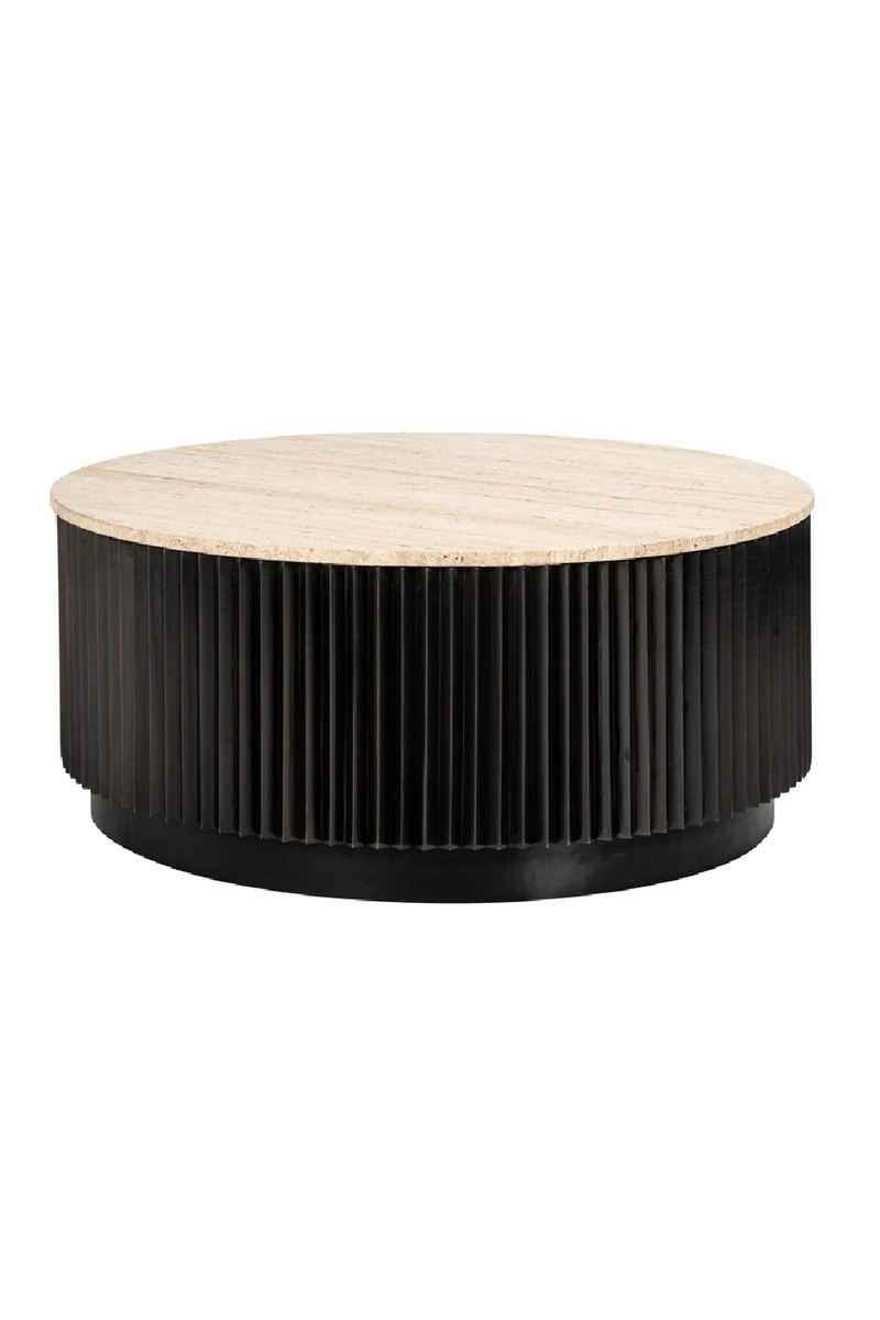 Round Travertine Coffee Table | OROA Hampton | Oroatrade.com