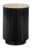 Round Travertine End Table | Richmond Interiors Hampton | Oroatrade.com