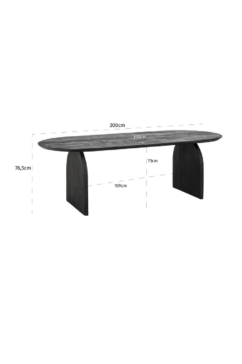 Black Mango Wood Dining Table | OROA Hudson | Oroatrade.com