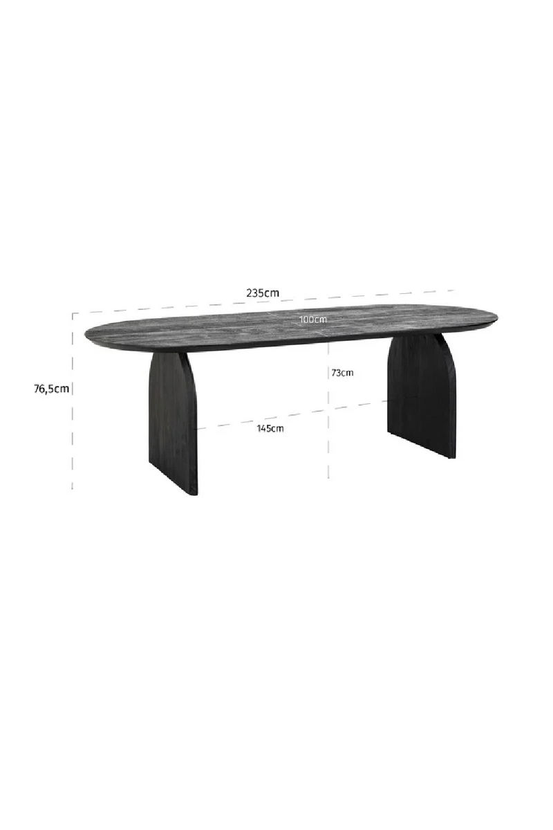 Black Mango Wood Dining Table | OROA Hudson | Oroatrade.com