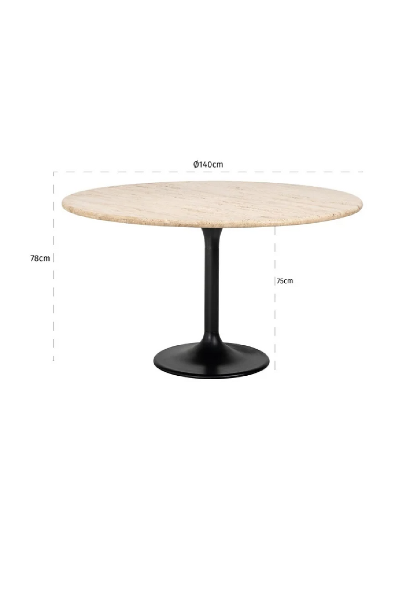 Round Travertine Dining Table | OROA Hampton