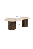 Organic-Shaped Travertine Coffee Table | Richmond Interiors Douglas | Oroatrade.com
