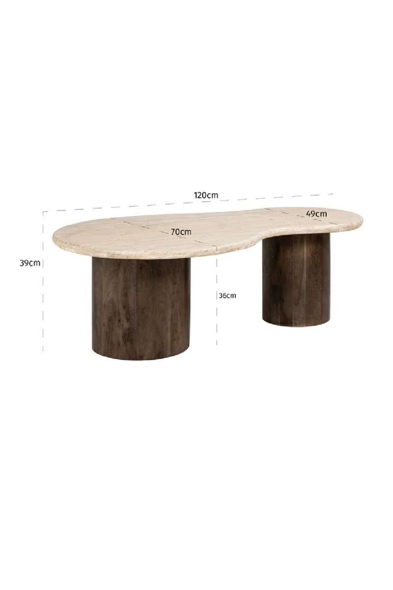 Organic-Shaped Travertine Coffee Table | OROA Douglas | Oroatrade.com