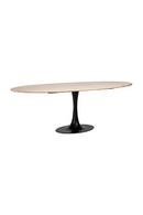 Travertine Pedestal Dining Table | Richmond Interiors Hampton | Oroatrade.com