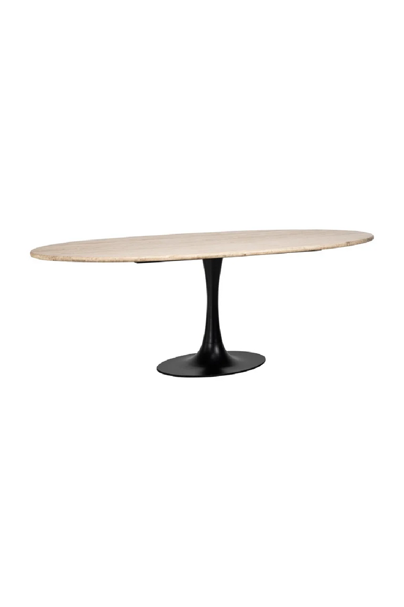 Travertine Pedestal Dining Table | OROA Hampton | Oroatrade.com