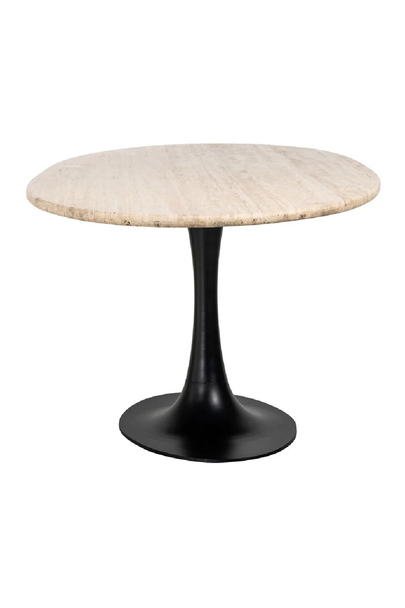 Travertine Pedestal Dining Table | OROA Hampton | Oroatrade.com