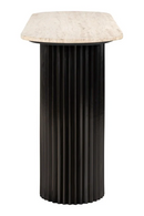 Oval Travertine Modern Console | Richmond Interiors Hampton | Oroatrade.com