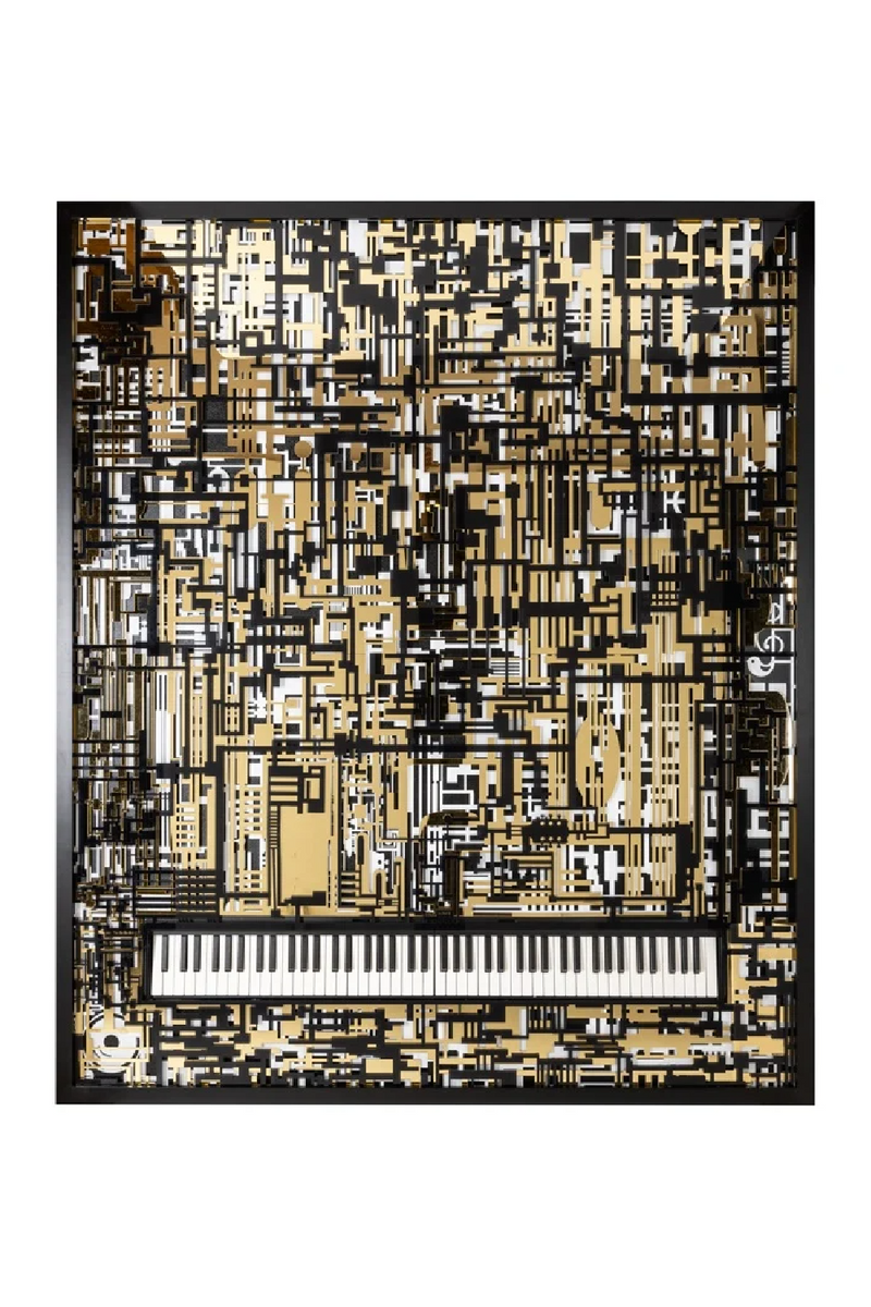 Black & Gold Wall Art | OROA Piano | Oroatrade.com