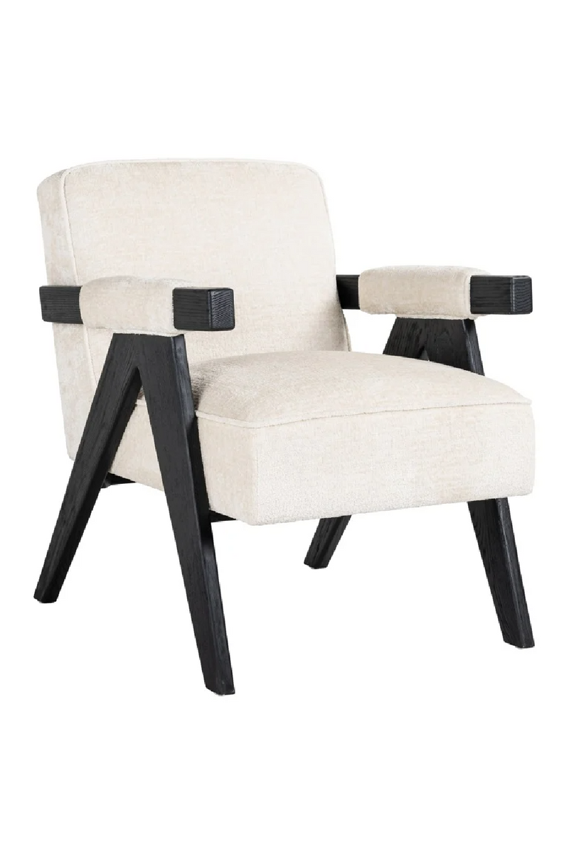 White Chenille Easy Chair | OROA Cooper | Oroatrade.com