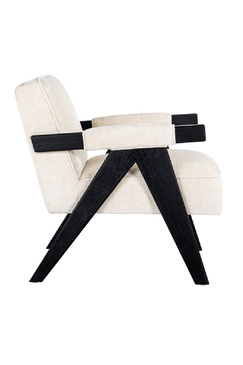 White Chenille Easy Chair | OROA Cooper | Oroatrade.com