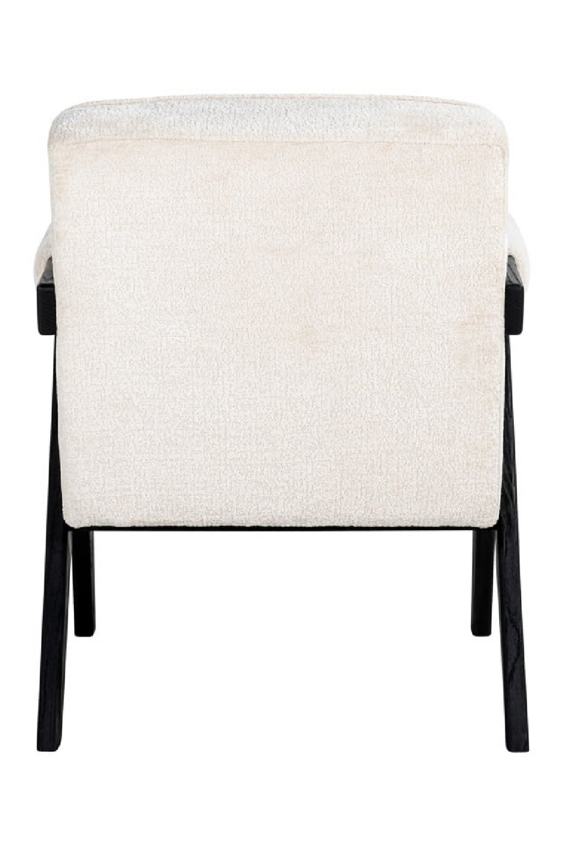 White Chenille Easy Chair | OROA Cooper | Oroatrade.com