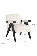 White Chenille Easy Chair | Richmond Interiors Cooper | Oroatrade.com