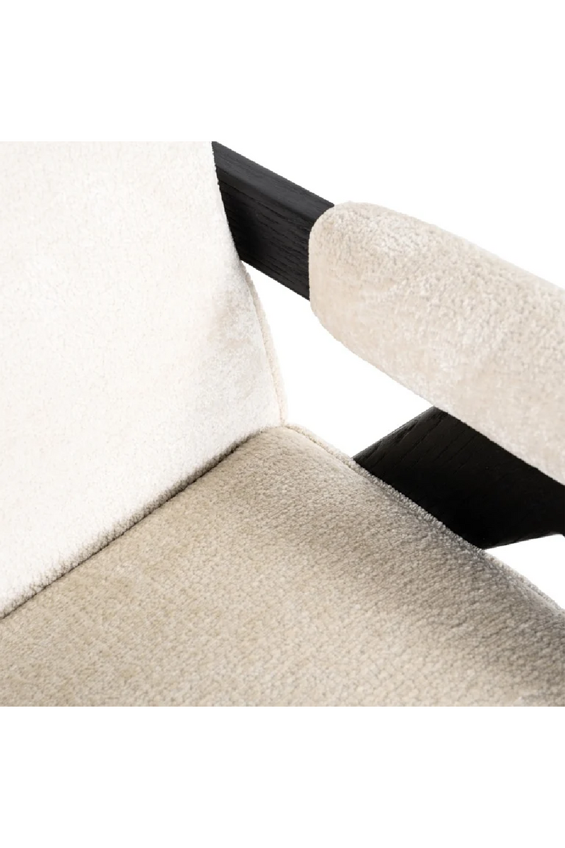 White Chenille Easy Chair | OROA Cooper | Oroatrade.com