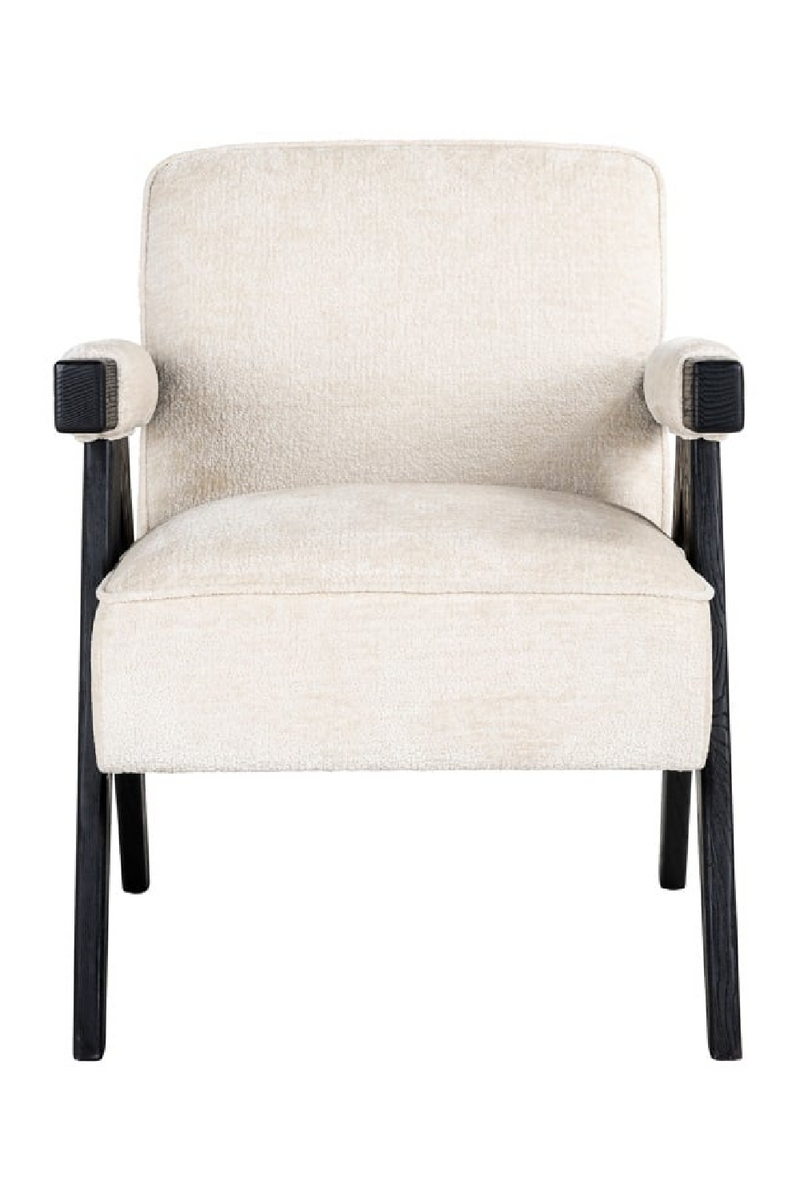 White Chenille Easy Chair | OROA Cooper | Oroatrade.com