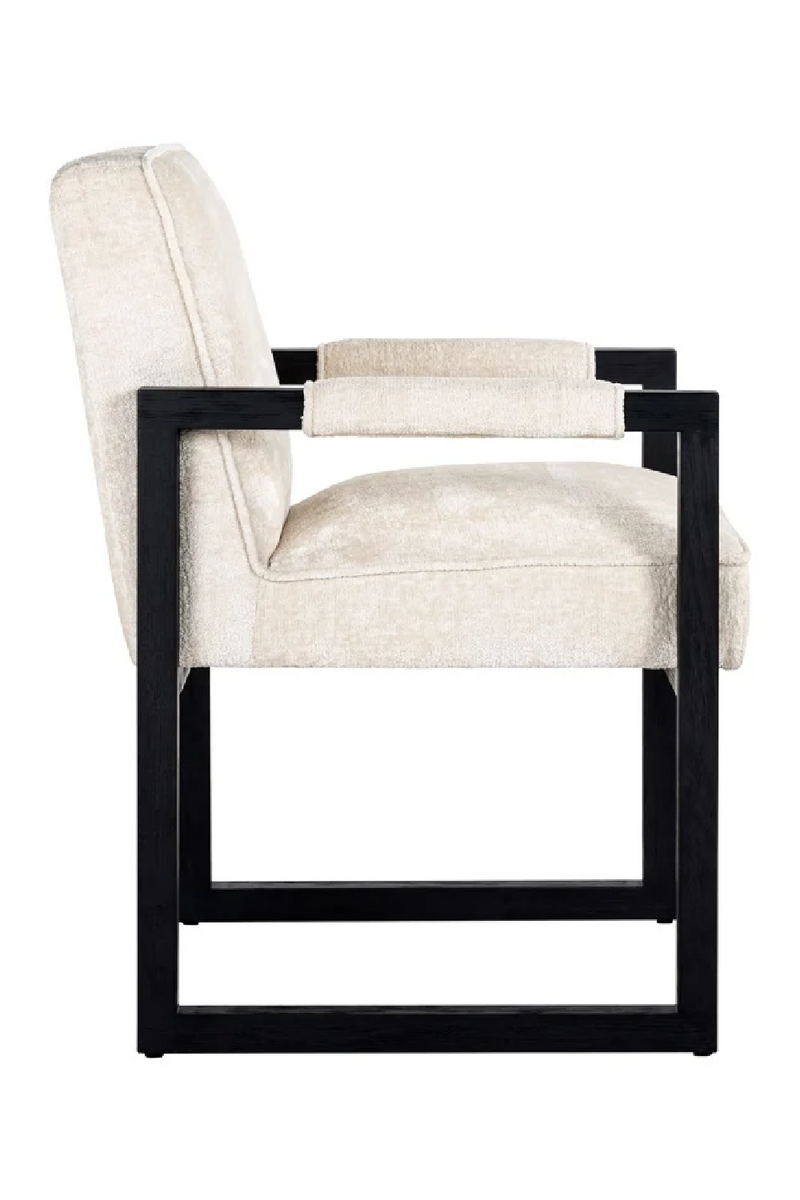White Chenille Dining Chair | OROA Beck | Oroatrade.com